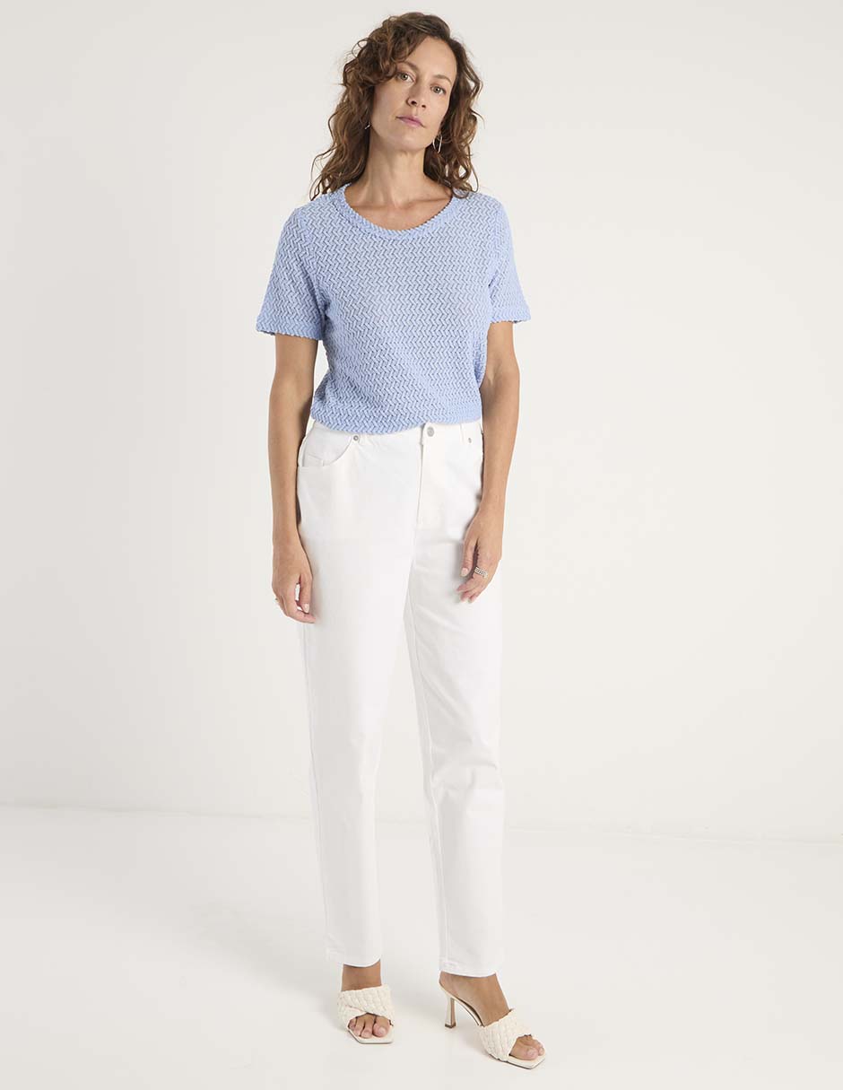 Playera manga corta cuello redondo para mujer 7