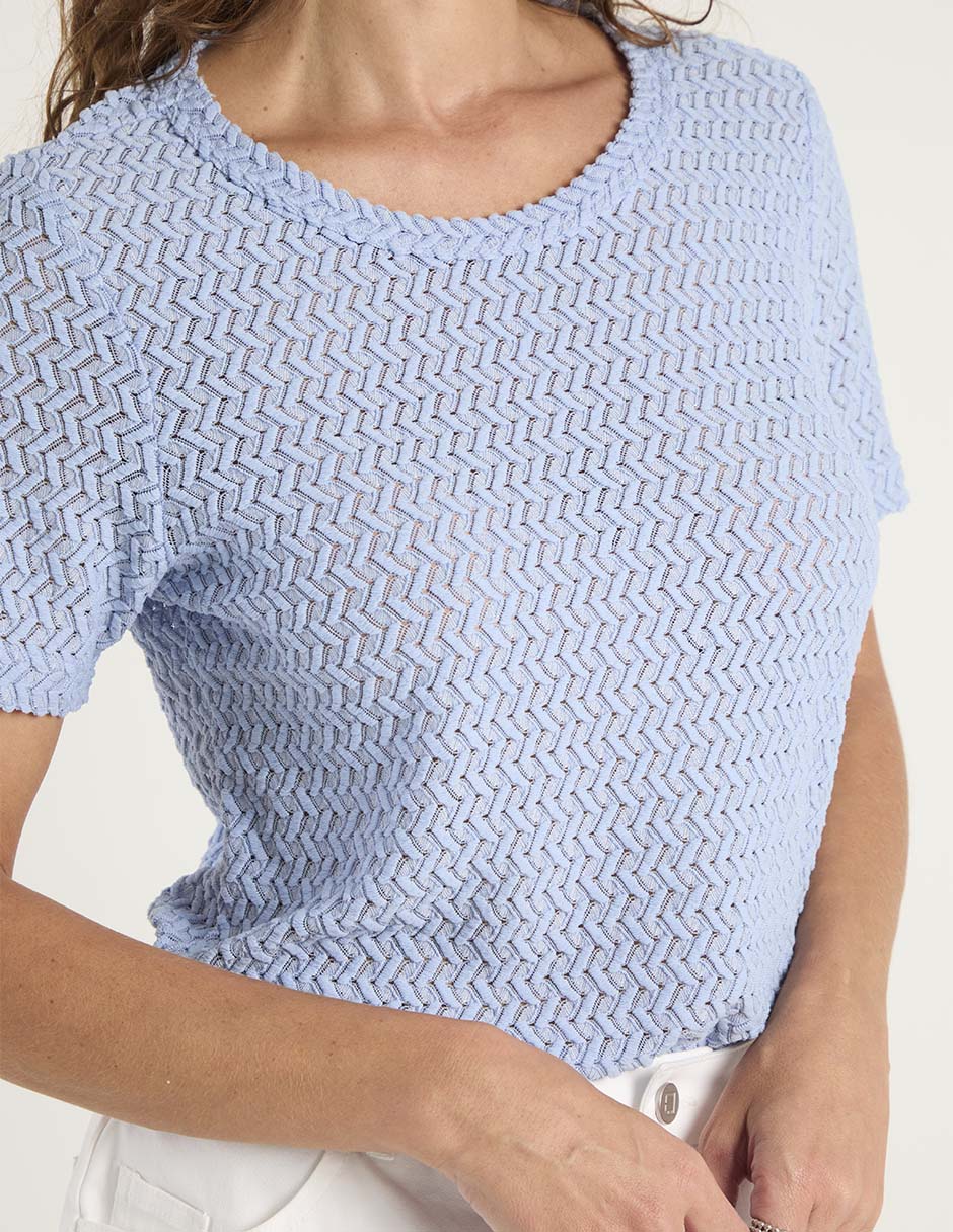 Playera manga corta cuello redondo para mujer 10