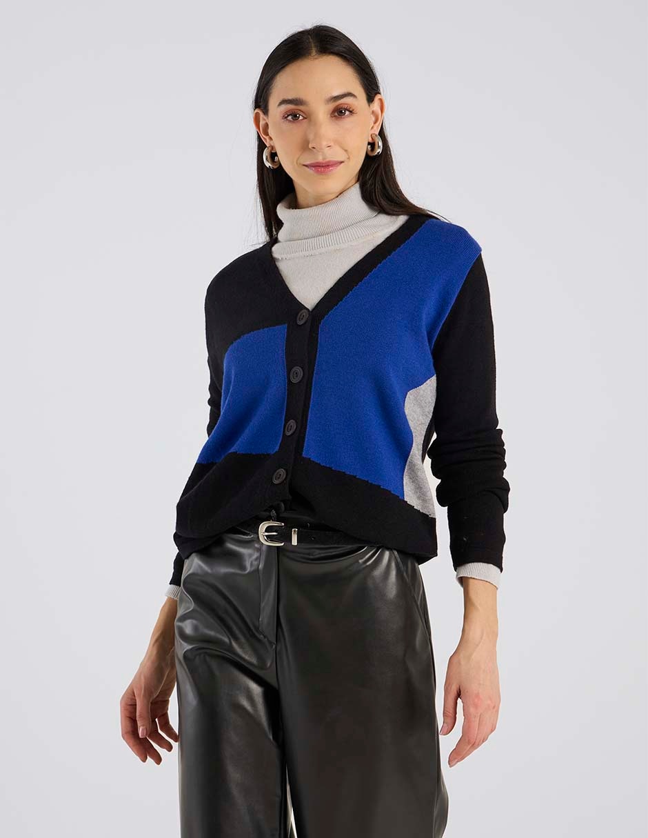 Suéter cuello V para mujer 1