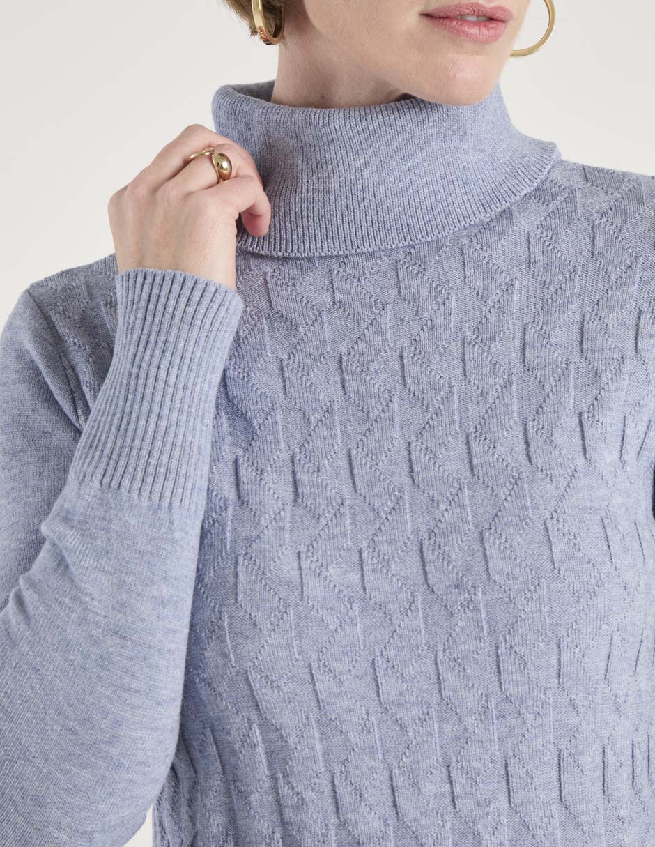 Suéter cuello tortuga para mujer 7