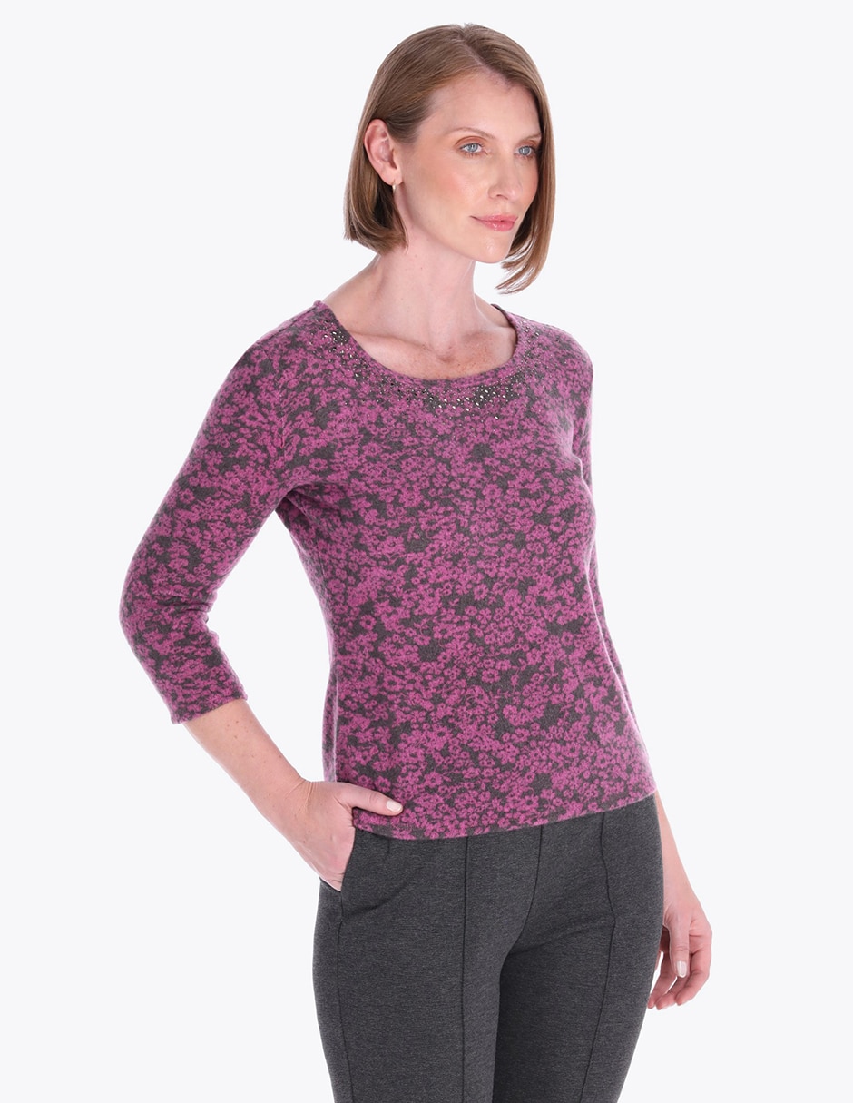 Blusa Charme manga 3/4 para mujer