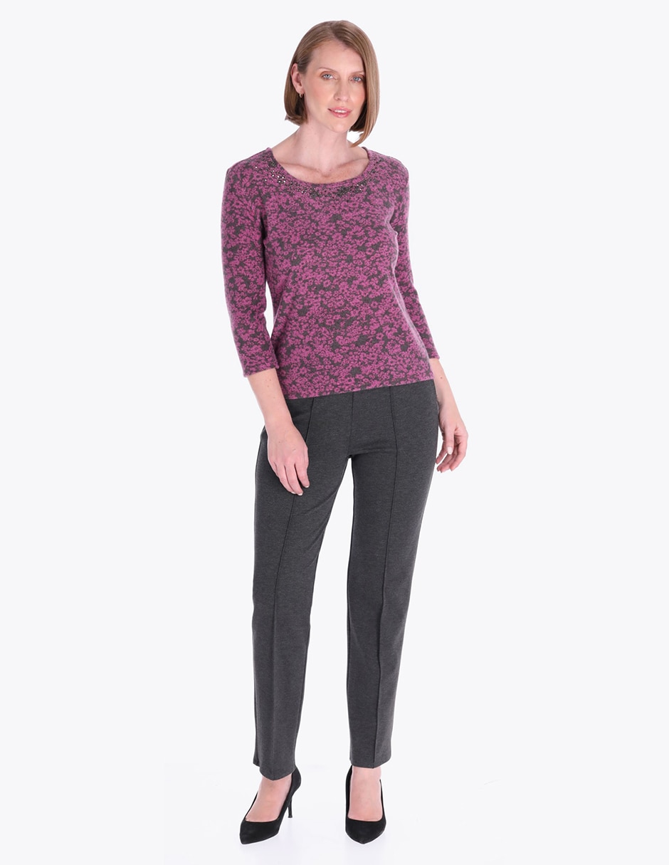 Blusa Charme manga 3/4 para mujer