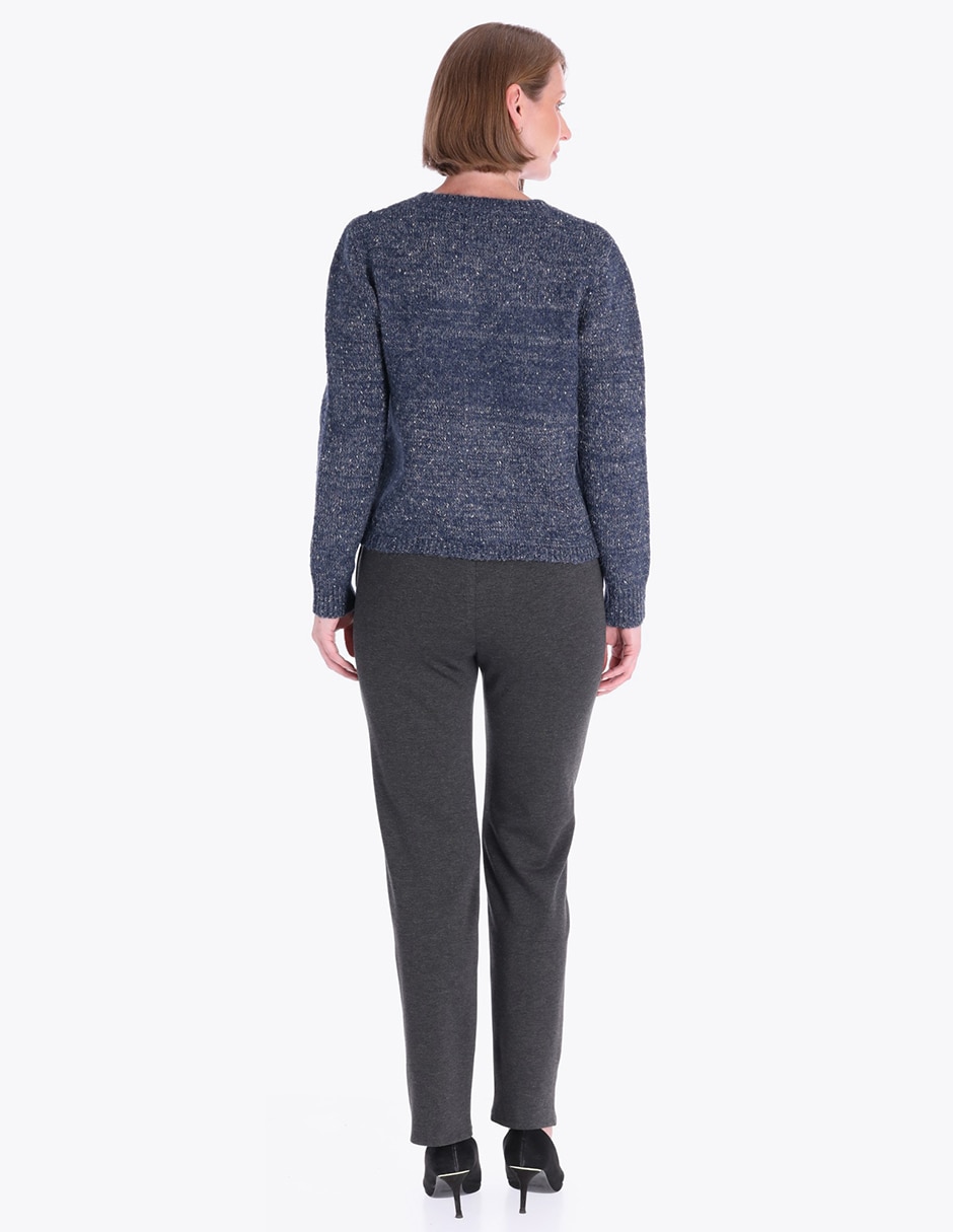 Suéter cuello redondo para mujer