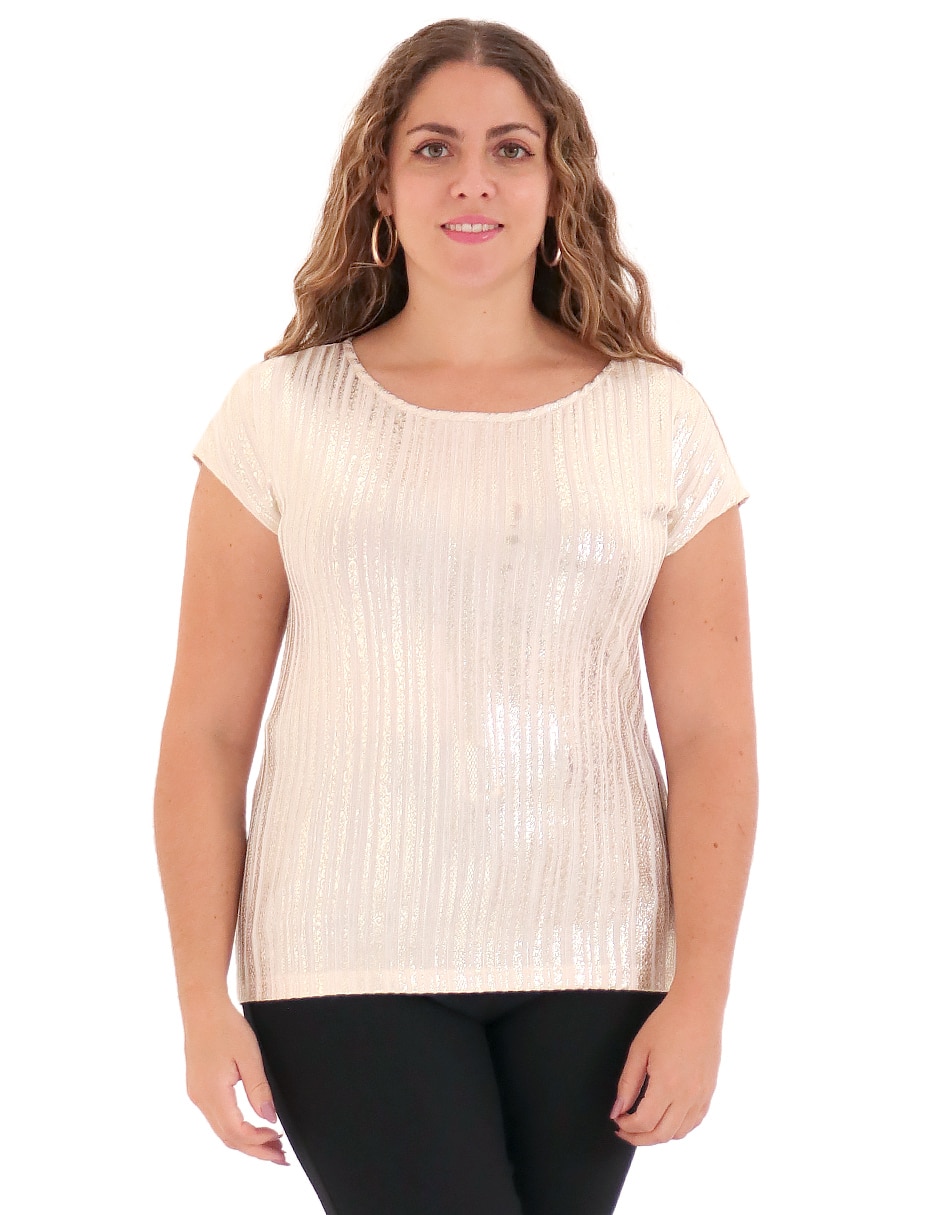 Blusa Duplan Petite manga corta para mujer