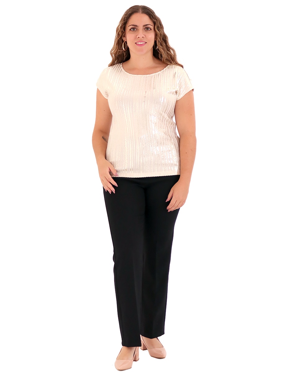 Blusa Duplan Petite manga corta para mujer