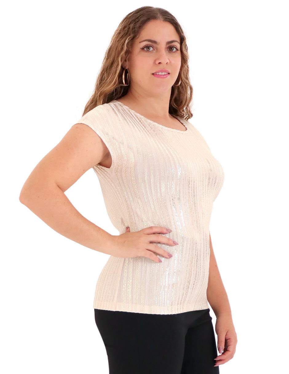 Blusa Duplan Petite manga corta para mujer