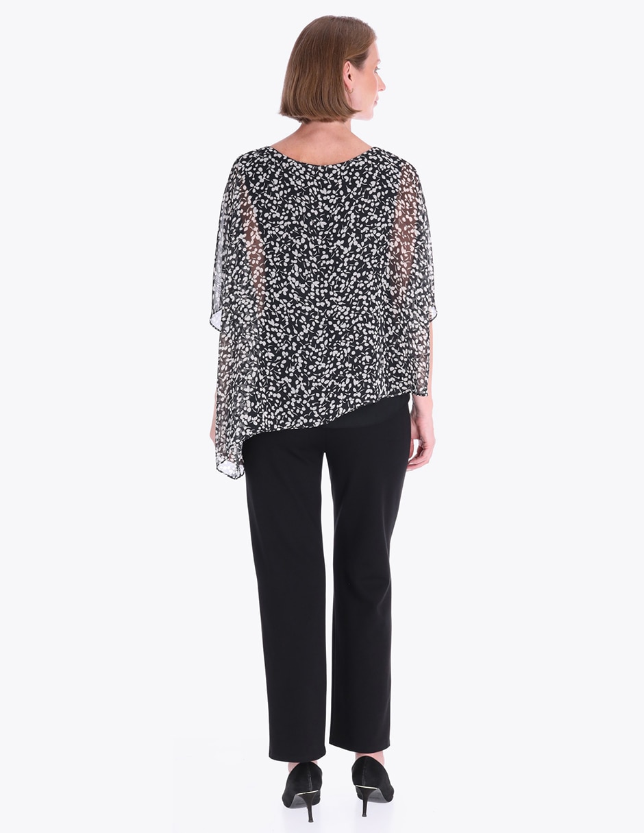 Blusa túnica Charme manga al codo para mujer