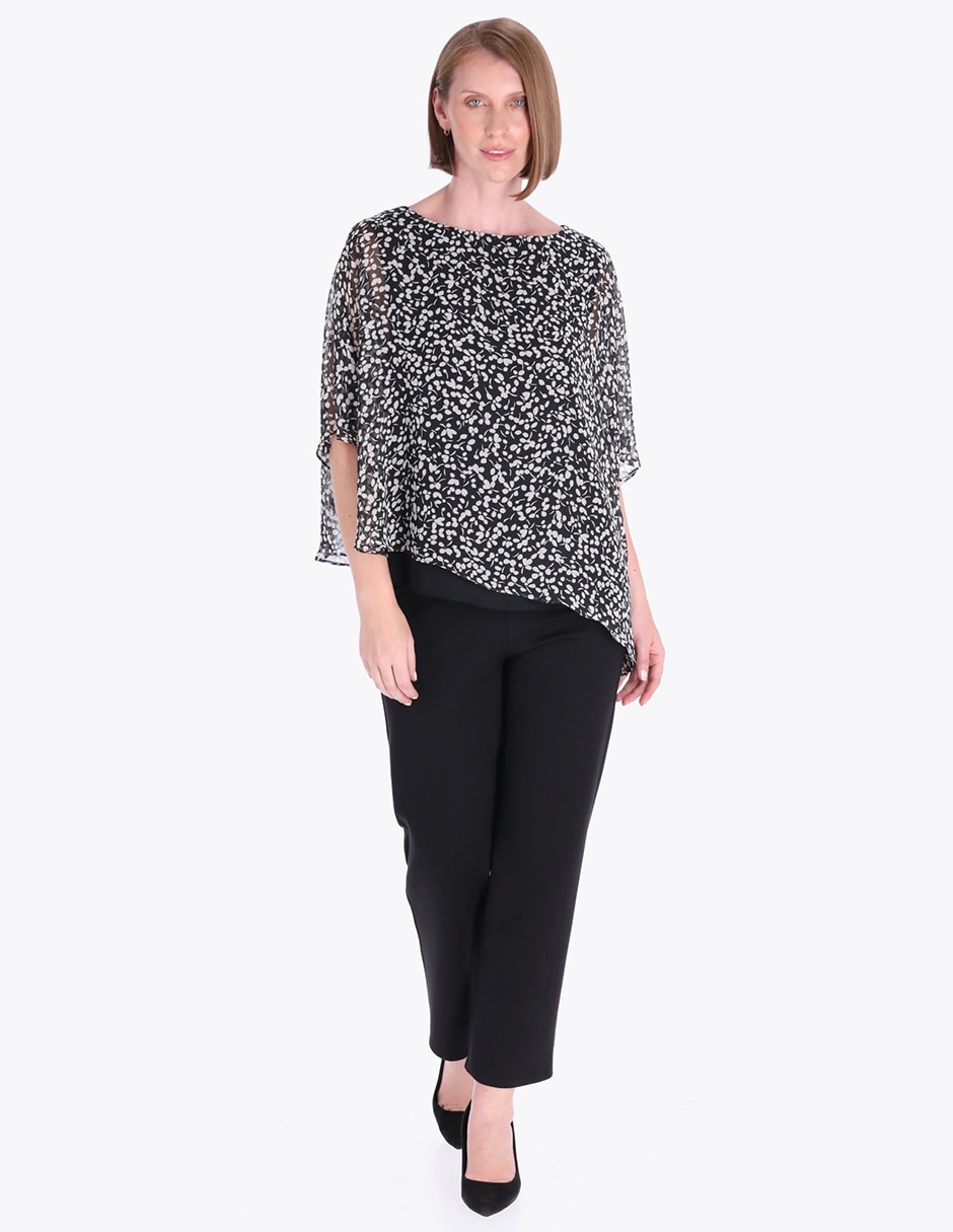 Blusa túnica Charme manga al codo para mujer