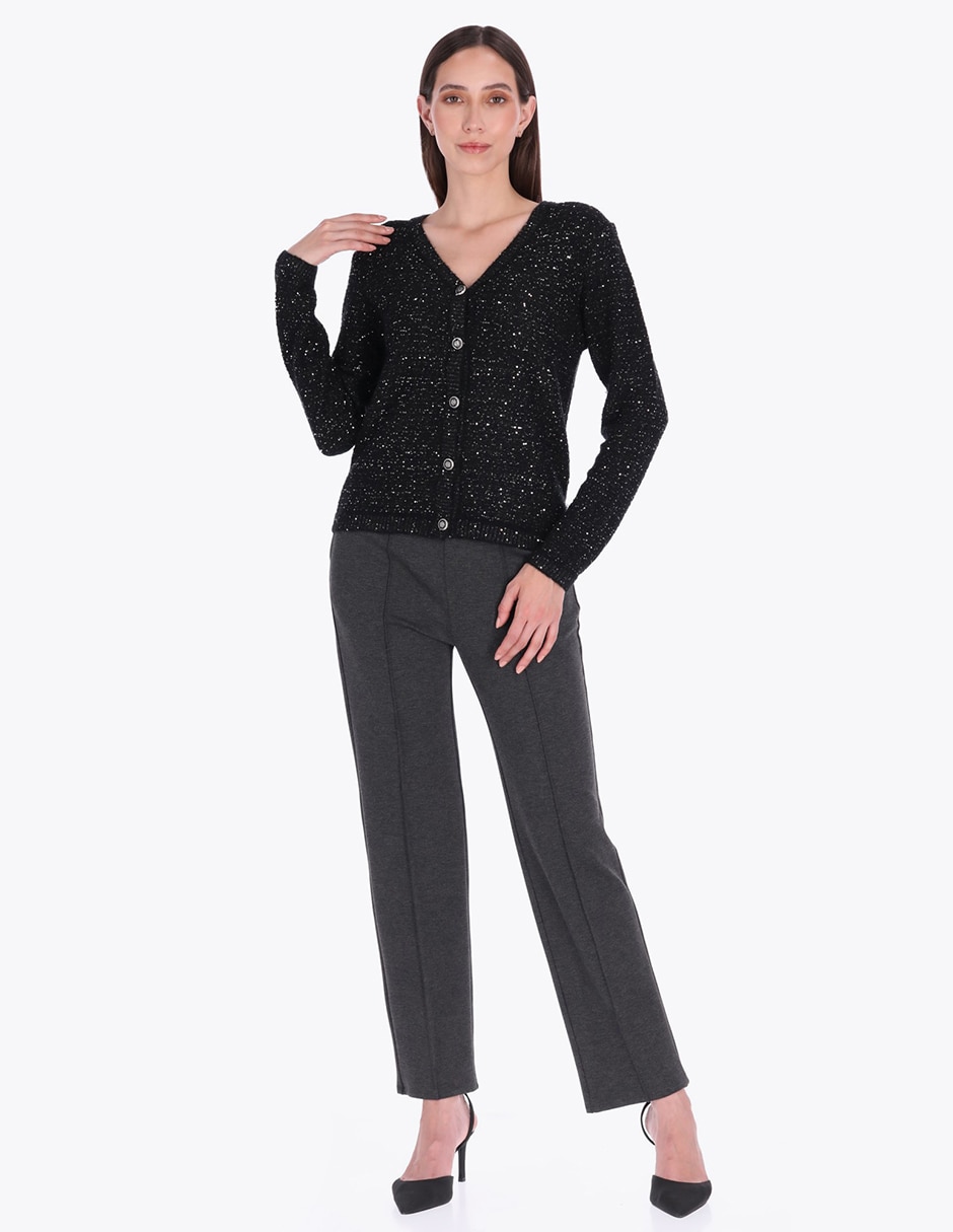 Suéter cuello v para mujer