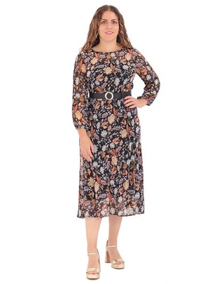 Vestido a la rodilla casual duplan petite para mujer