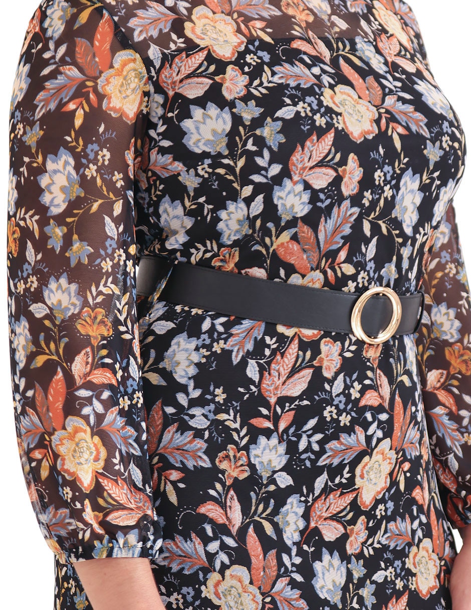 Vestido a la rodilla casual duplan petite para mujer