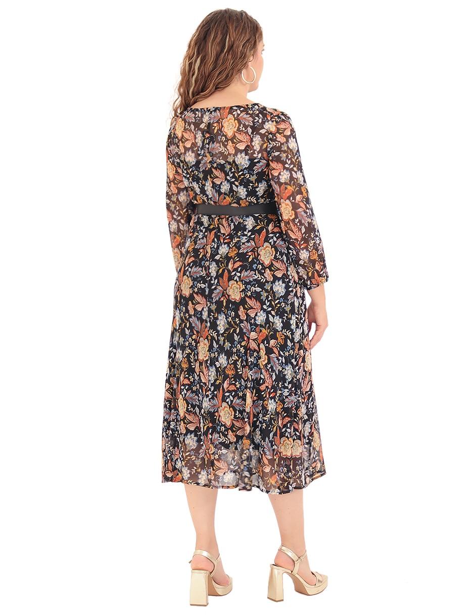Vestido a la rodilla casual duplan petite para mujer