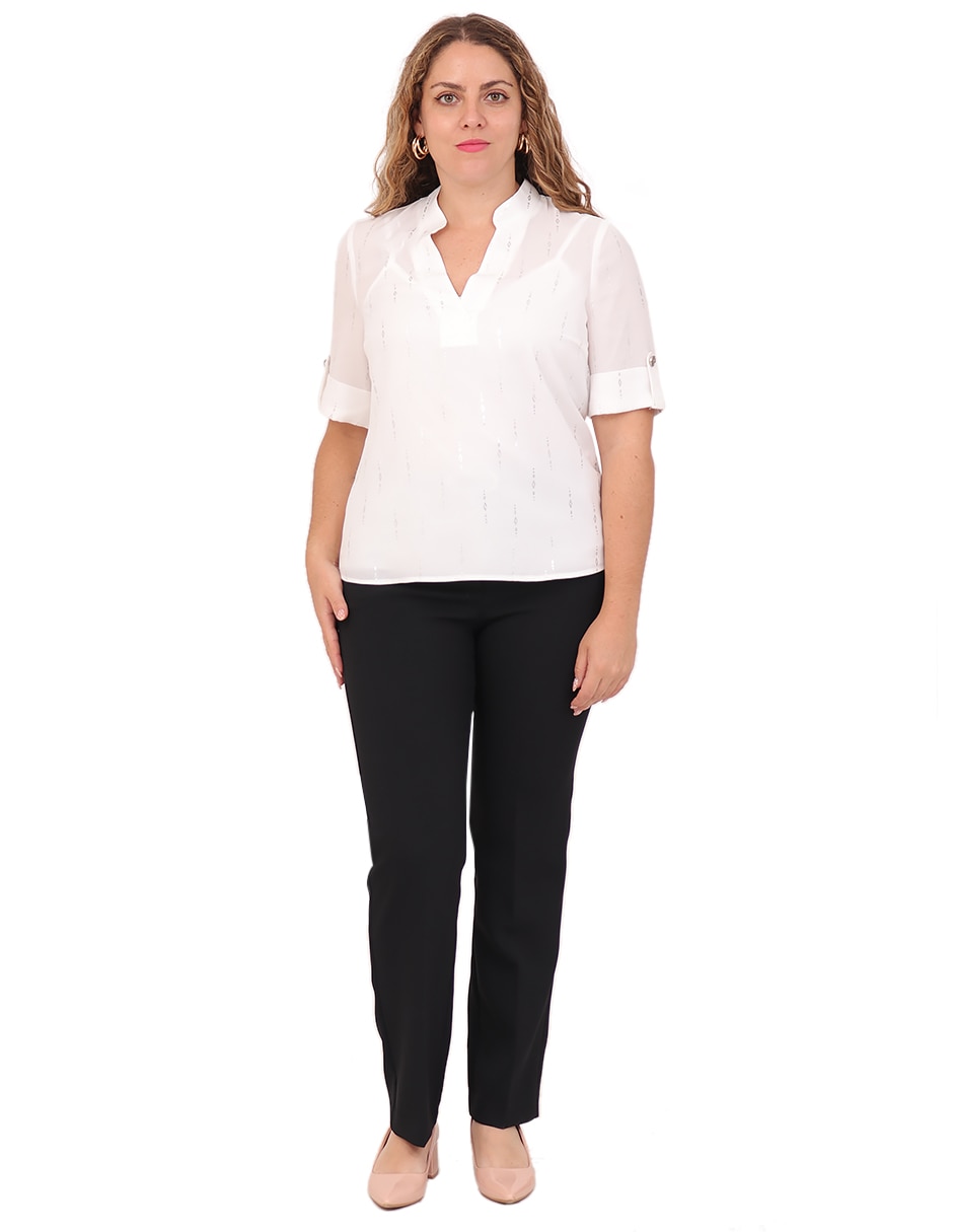 Blusa Duplan Petite manga 3/4 para mujer