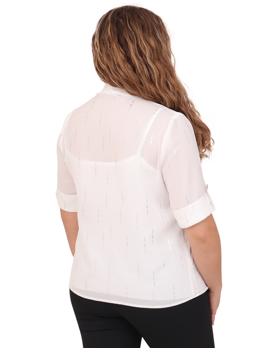Blusa Duplan Petite manga 3/4 para mujer