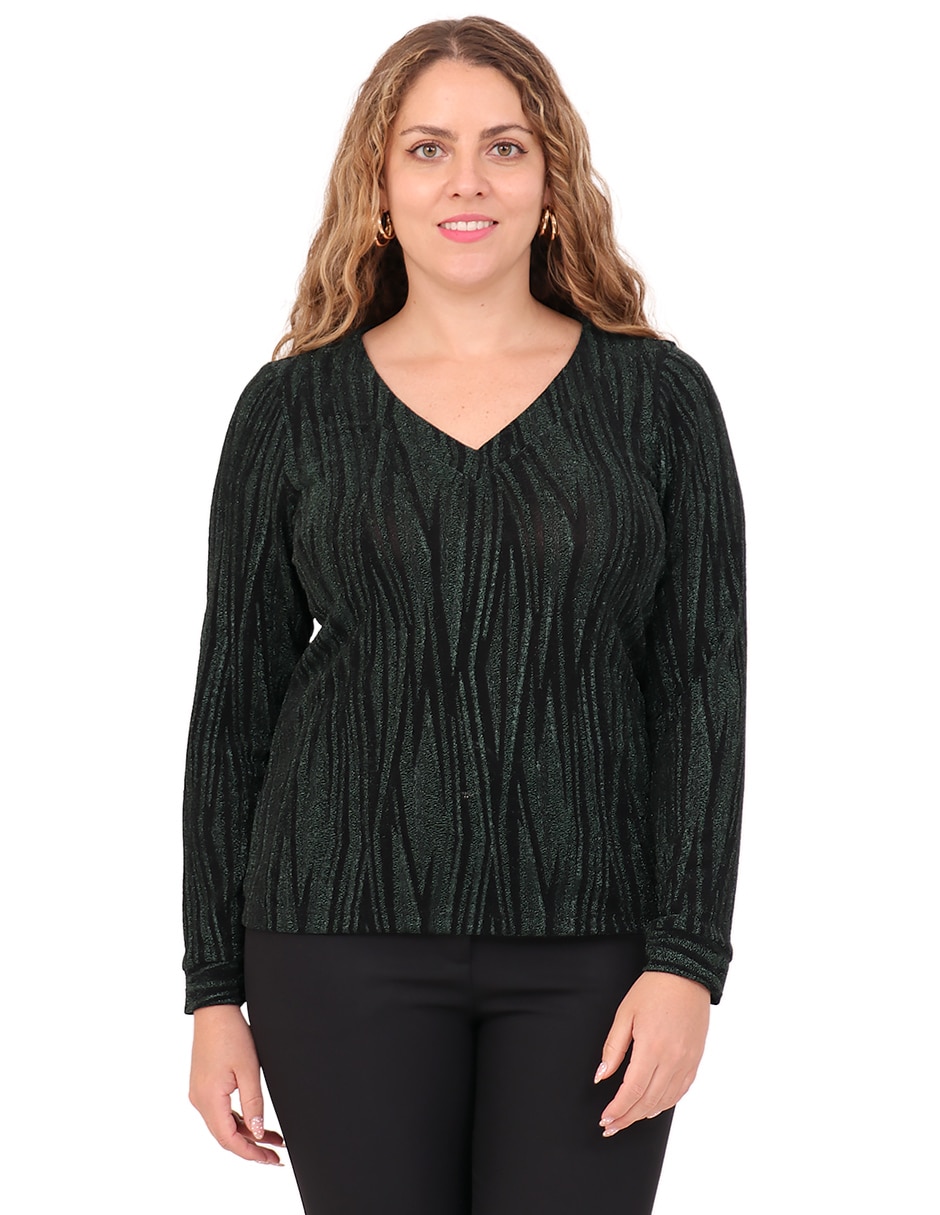 Blusa Duplan Petite manga larga para mujer