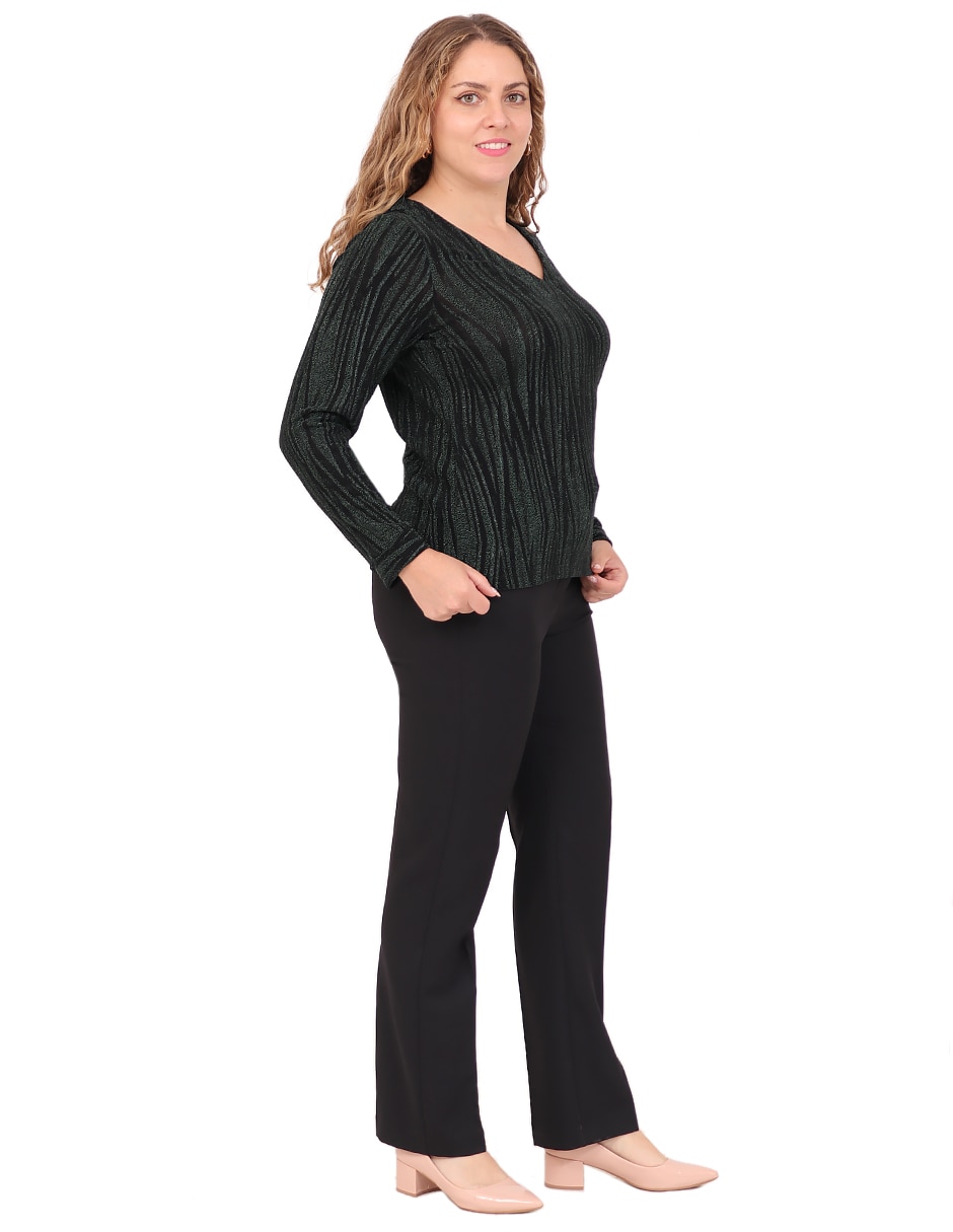 Blusa Duplan Petite manga larga para mujer