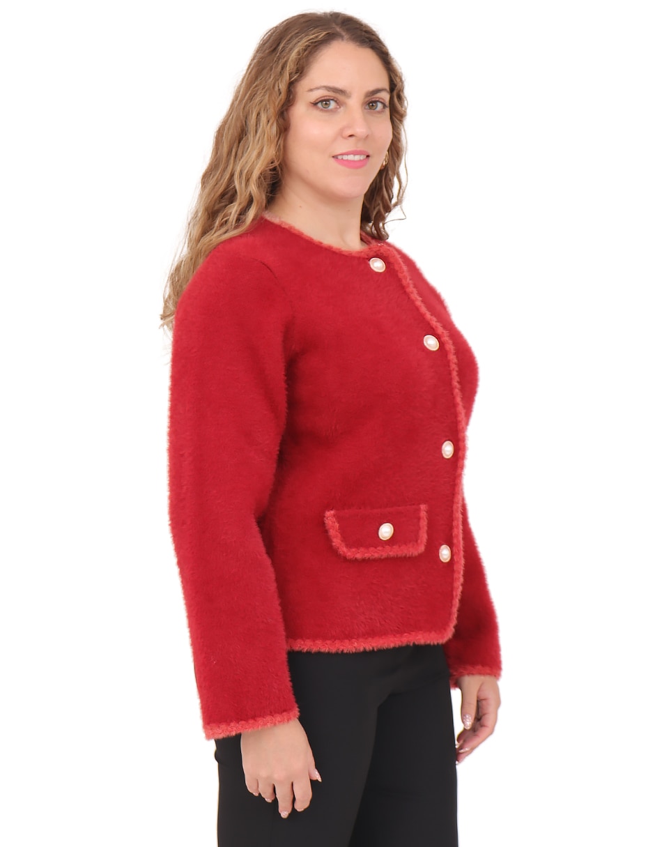 Suéter cuello redondo para mujer 7