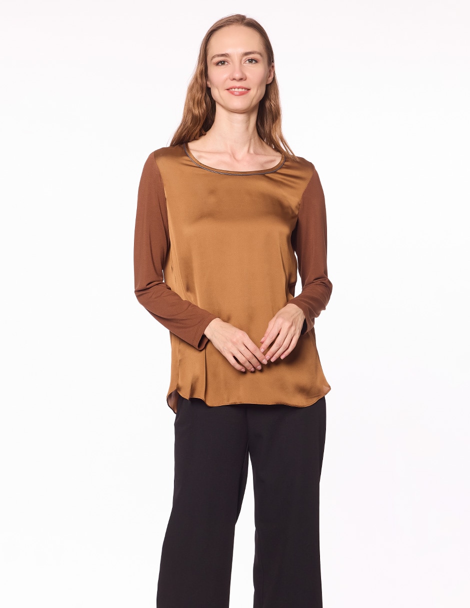Blusa Damaia Atelier manga larga para mujer