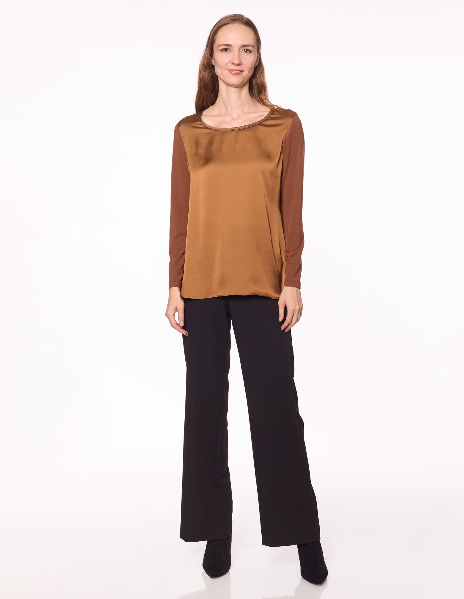 Blusa Damaia Atelier manga larga para mujer
