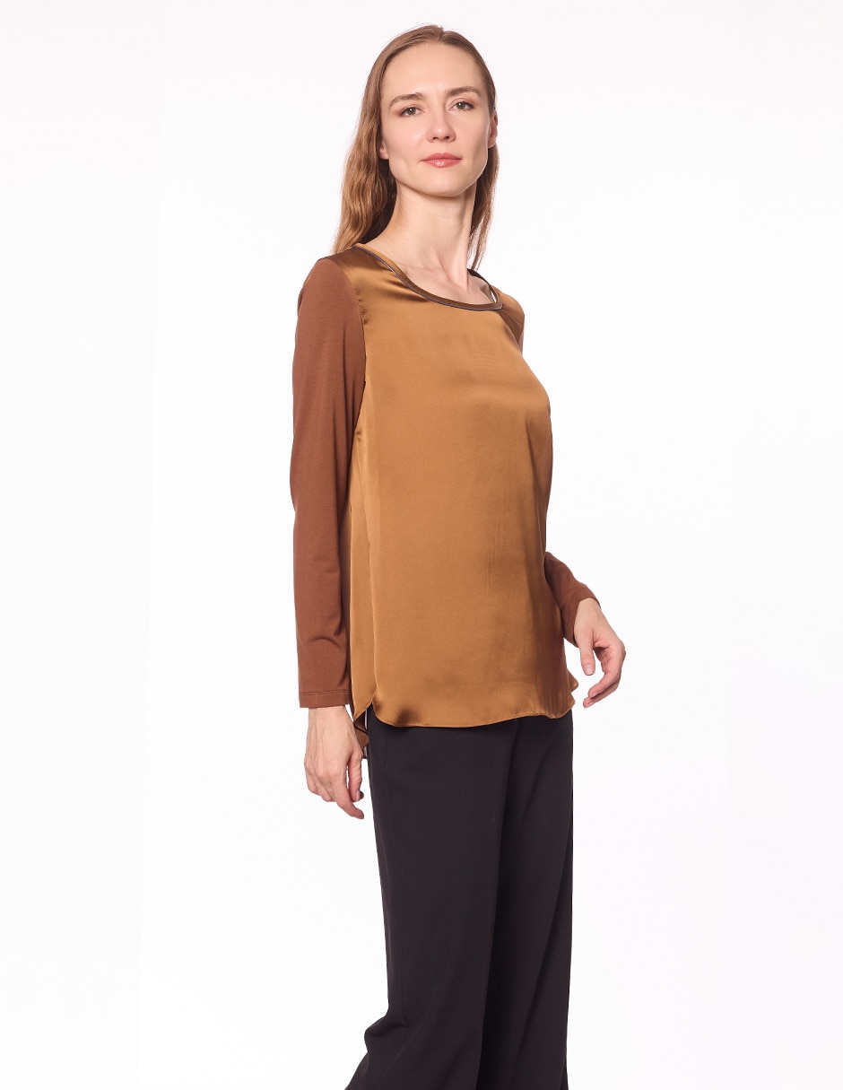 Blusa Damaia Atelier manga larga para mujer