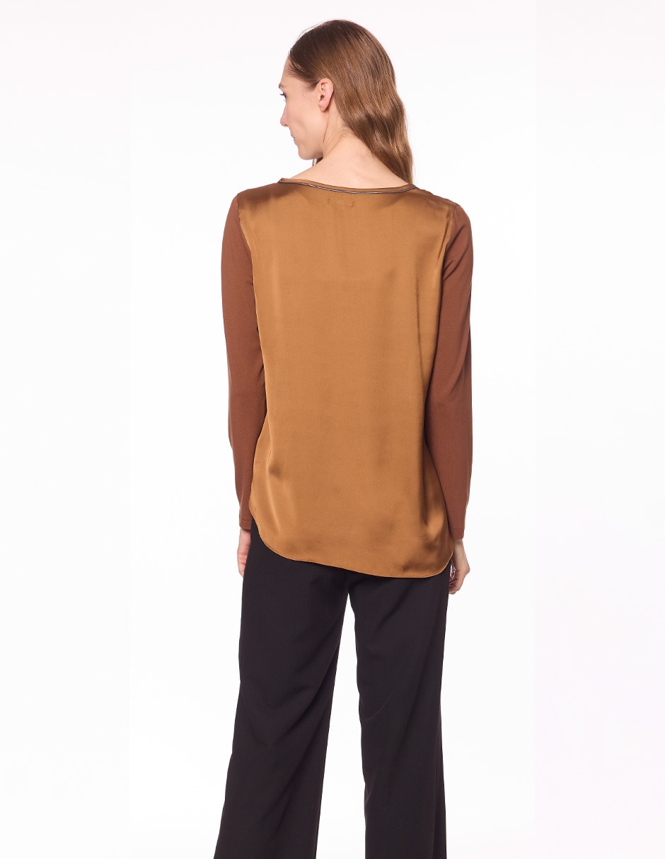 Blusa Damaia Atelier manga larga para mujer