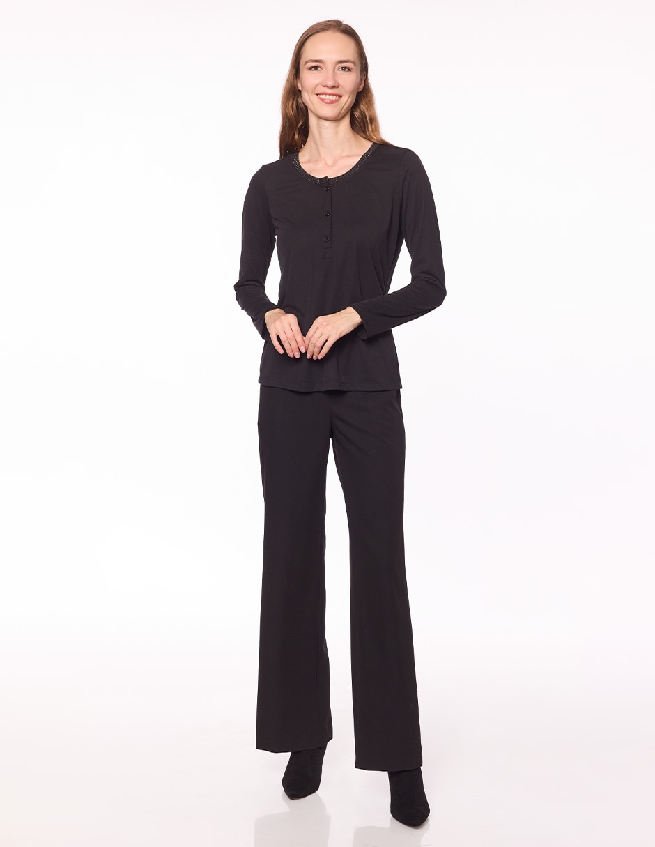 Blusa Damaia Atelier manga larga para mujer