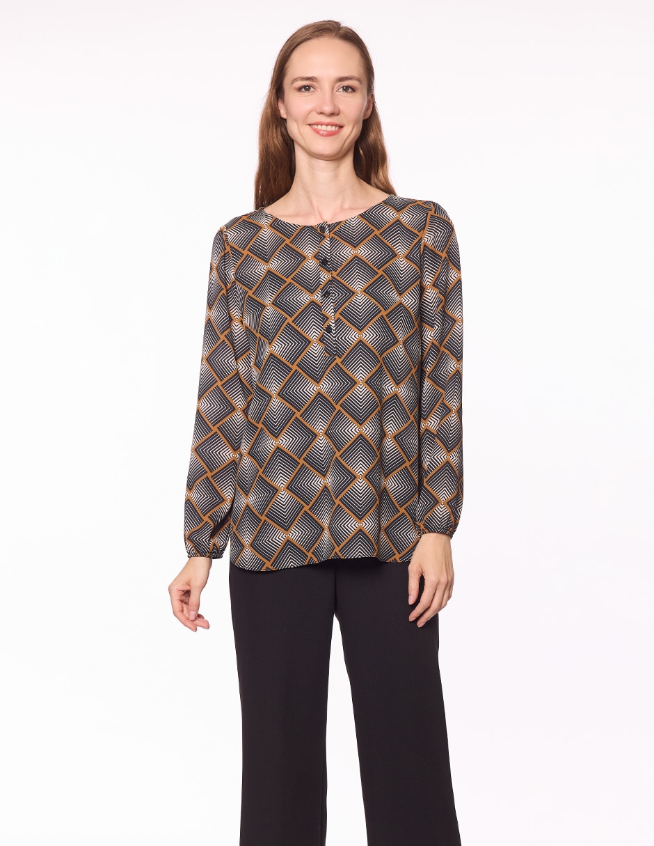 Blusa Damaia Atelier manga larga para mujer