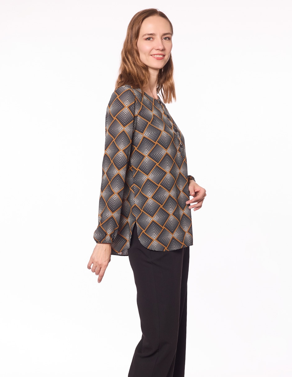 Blusa Damaia Atelier manga larga para mujer