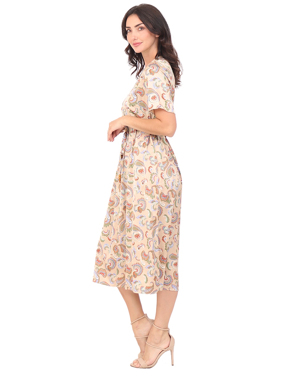 Vestido midi casual familia calabria para mujer 5