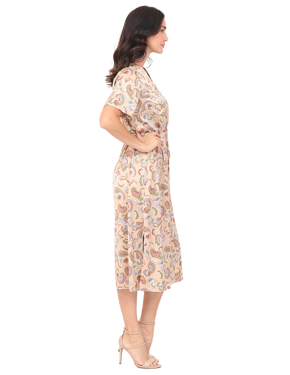 Vestido midi casual familia calabria para mujer