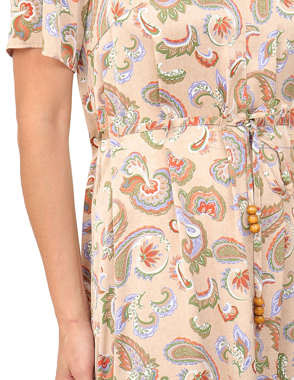 Vestido midi casual familia calabria para mujer
