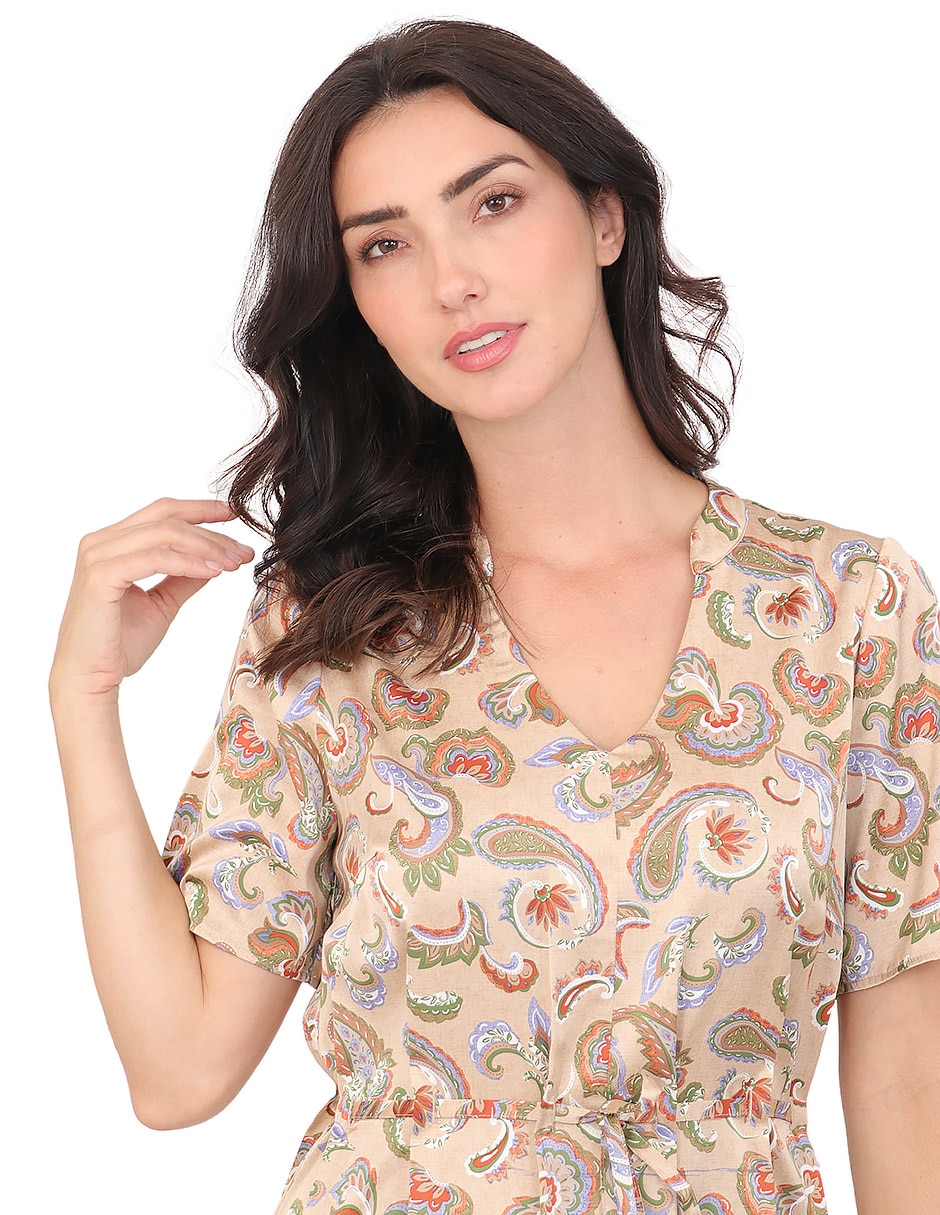 Vestido midi casual familia calabria para mujer
