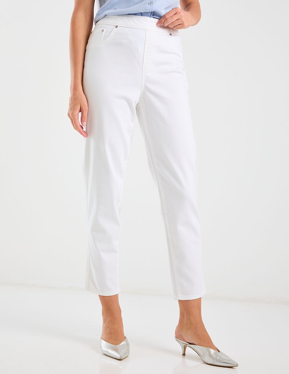 Jeans slim cintura media para mujer 1