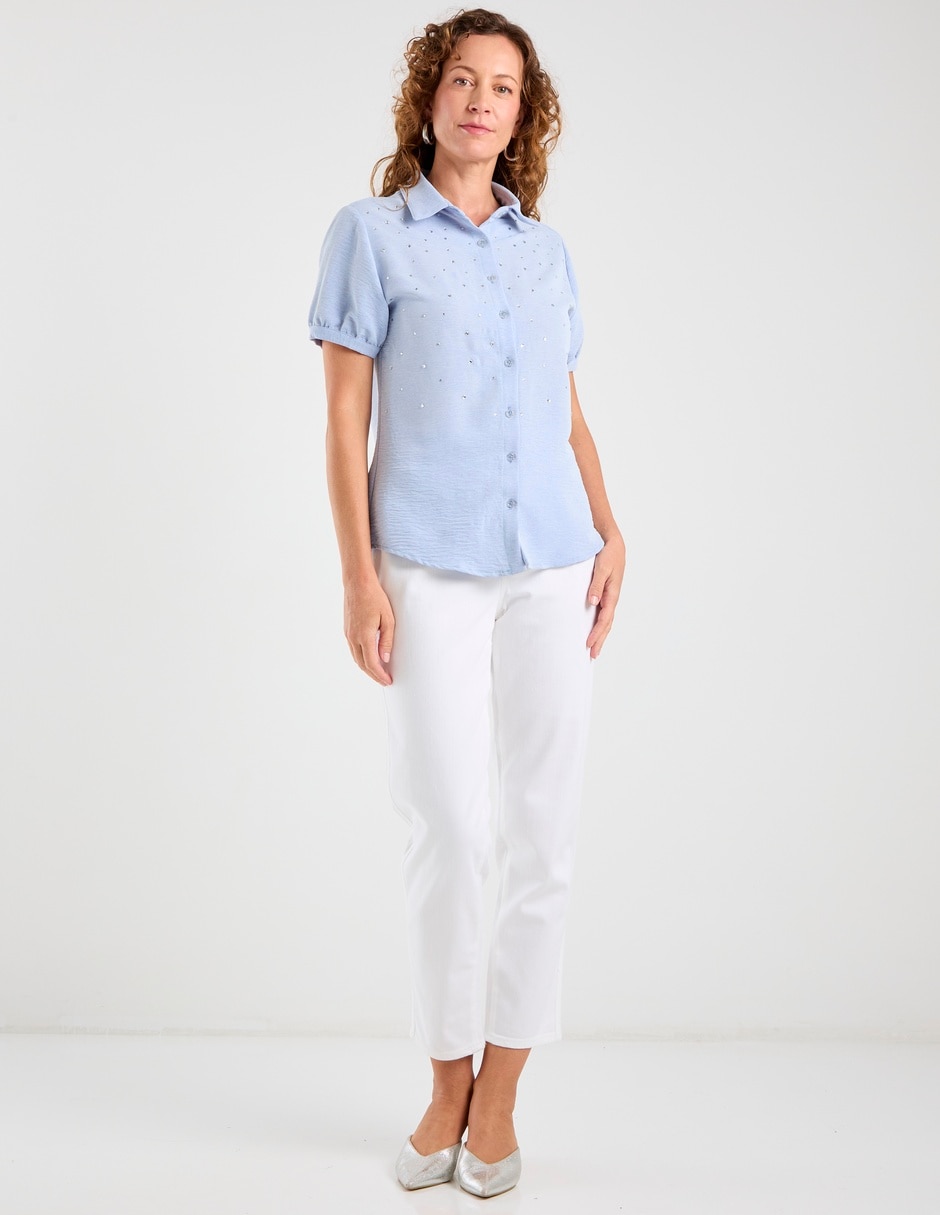 Jeans slim cintura media para mujer 8