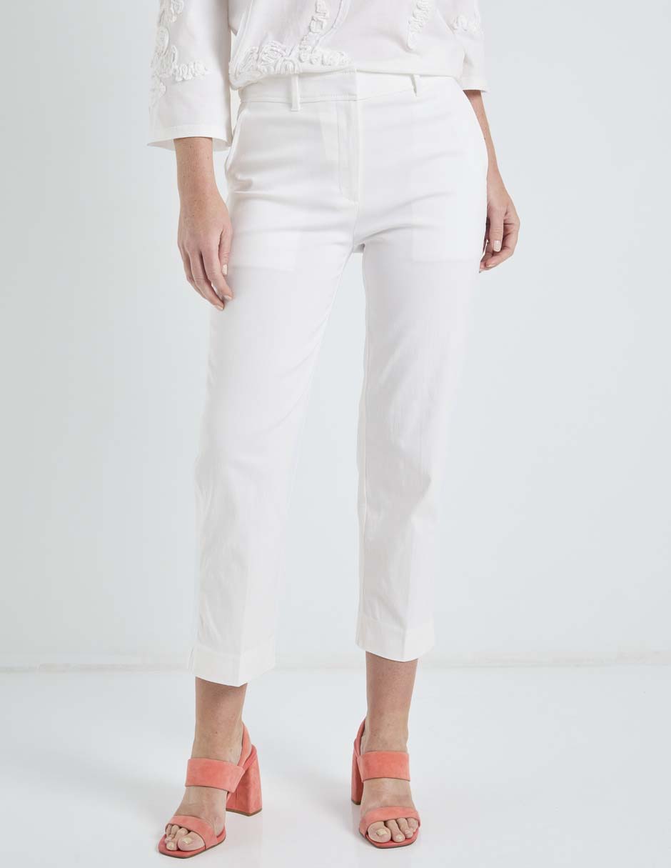 Pantalón capri slim para mujer