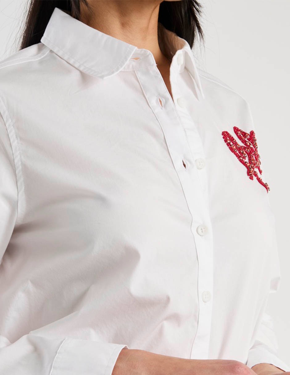Blusa camisera manga larga para mujer 11