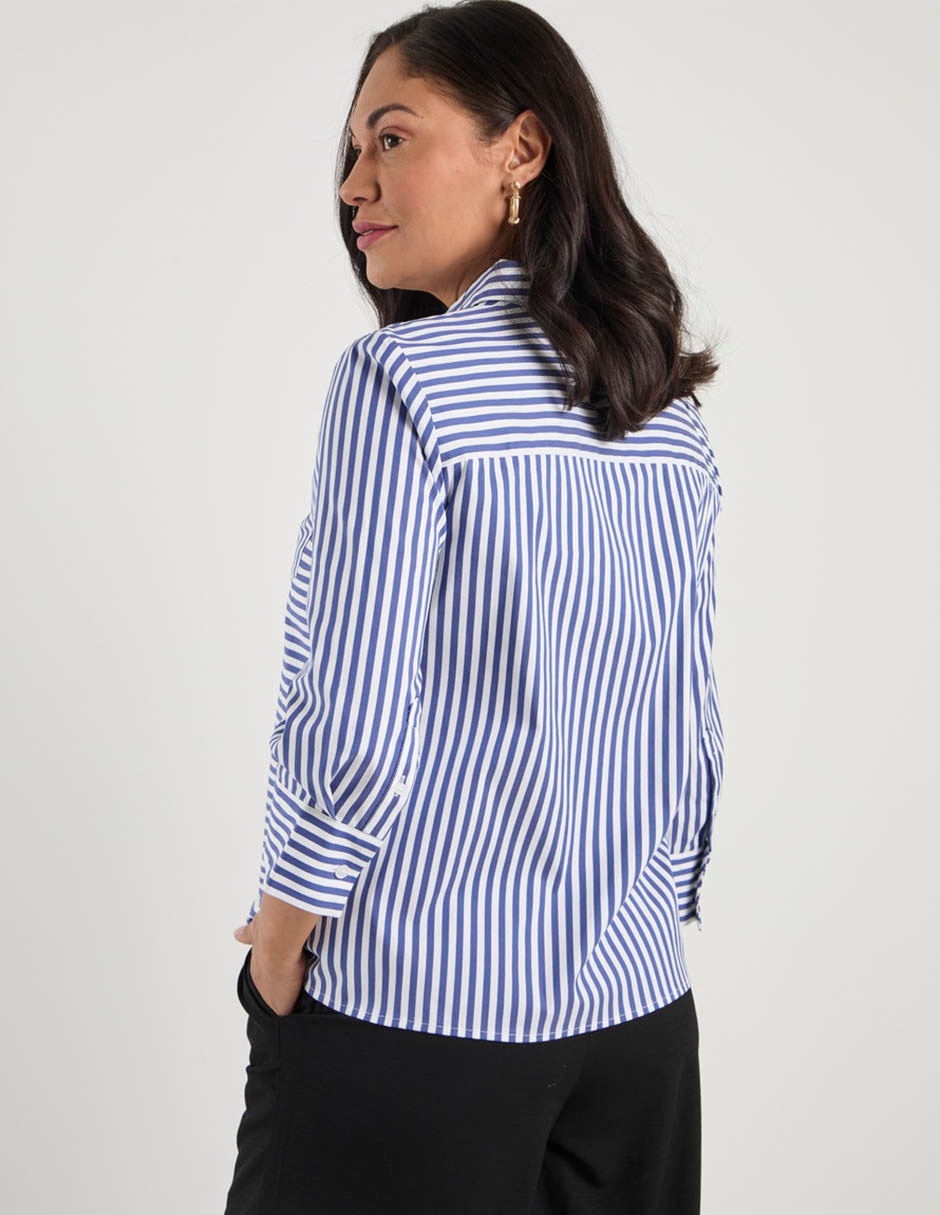 Blusa camisera manga 3/4 para mujer 11
