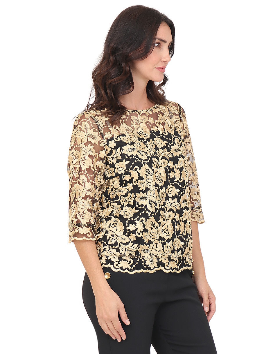 Blusa manga 3/4 para mujer 11
