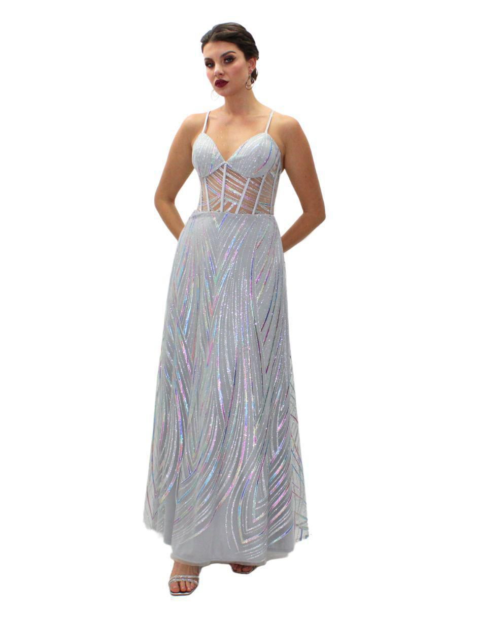 Vestido largo de fiesta escote V Vestido largo de fiesta escote V