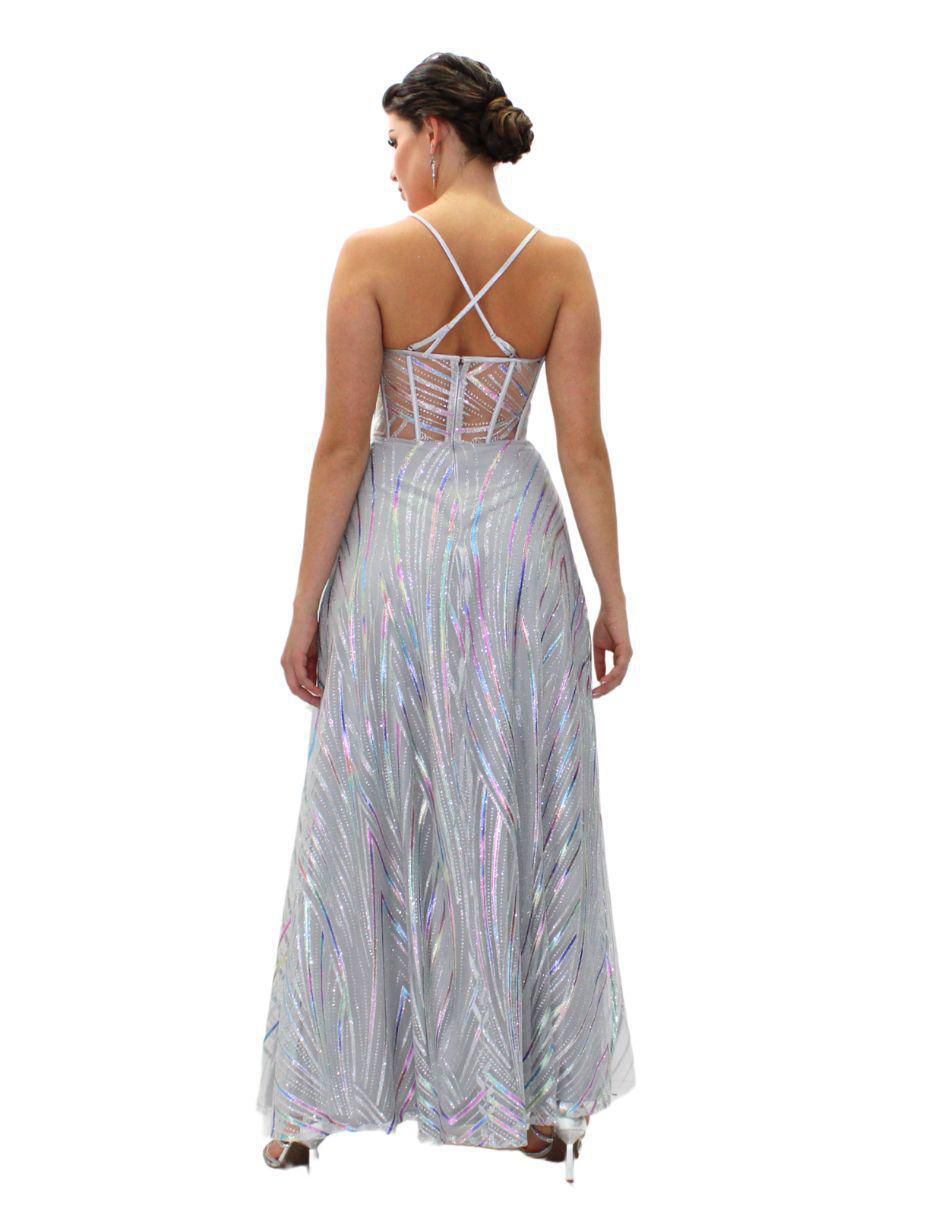 Vestido largo de fiesta escote V 2