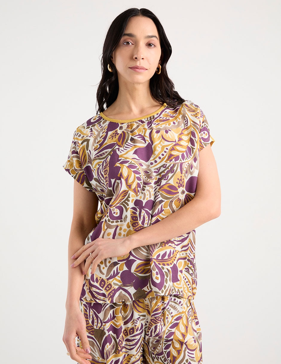 Blusa manga corta para mujer 1