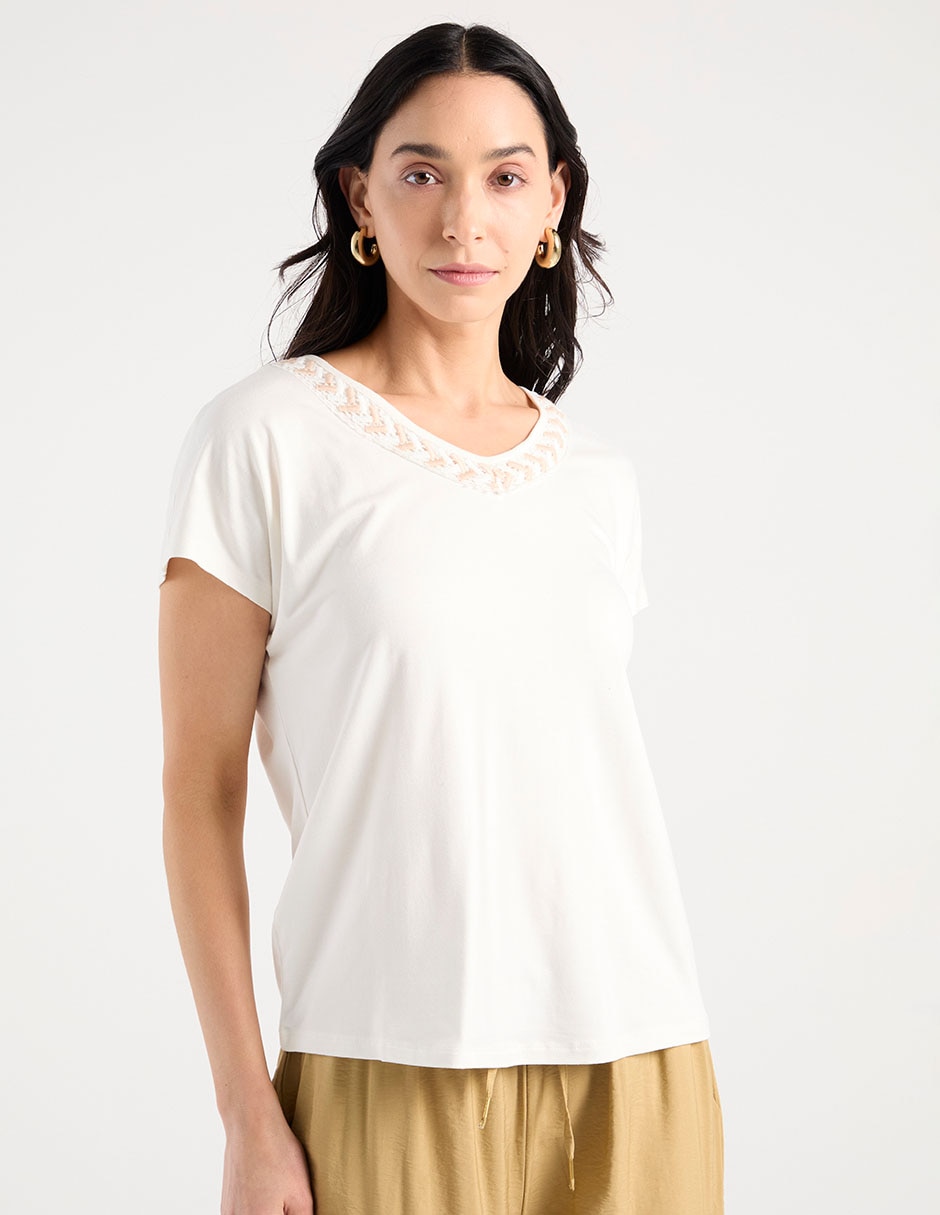 Blusa manga corta para mujer 1