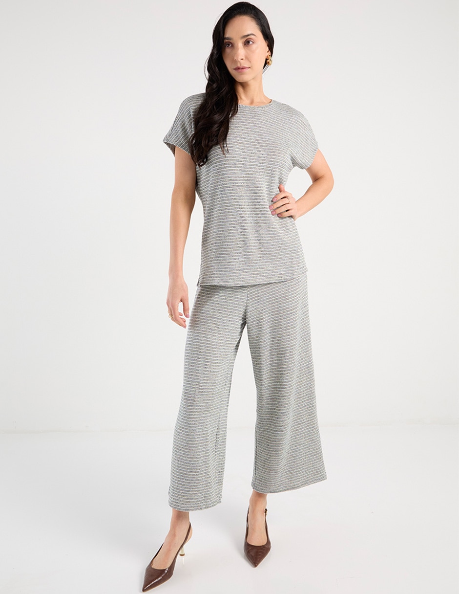 Pantalón coulotte amplio para mujer 7