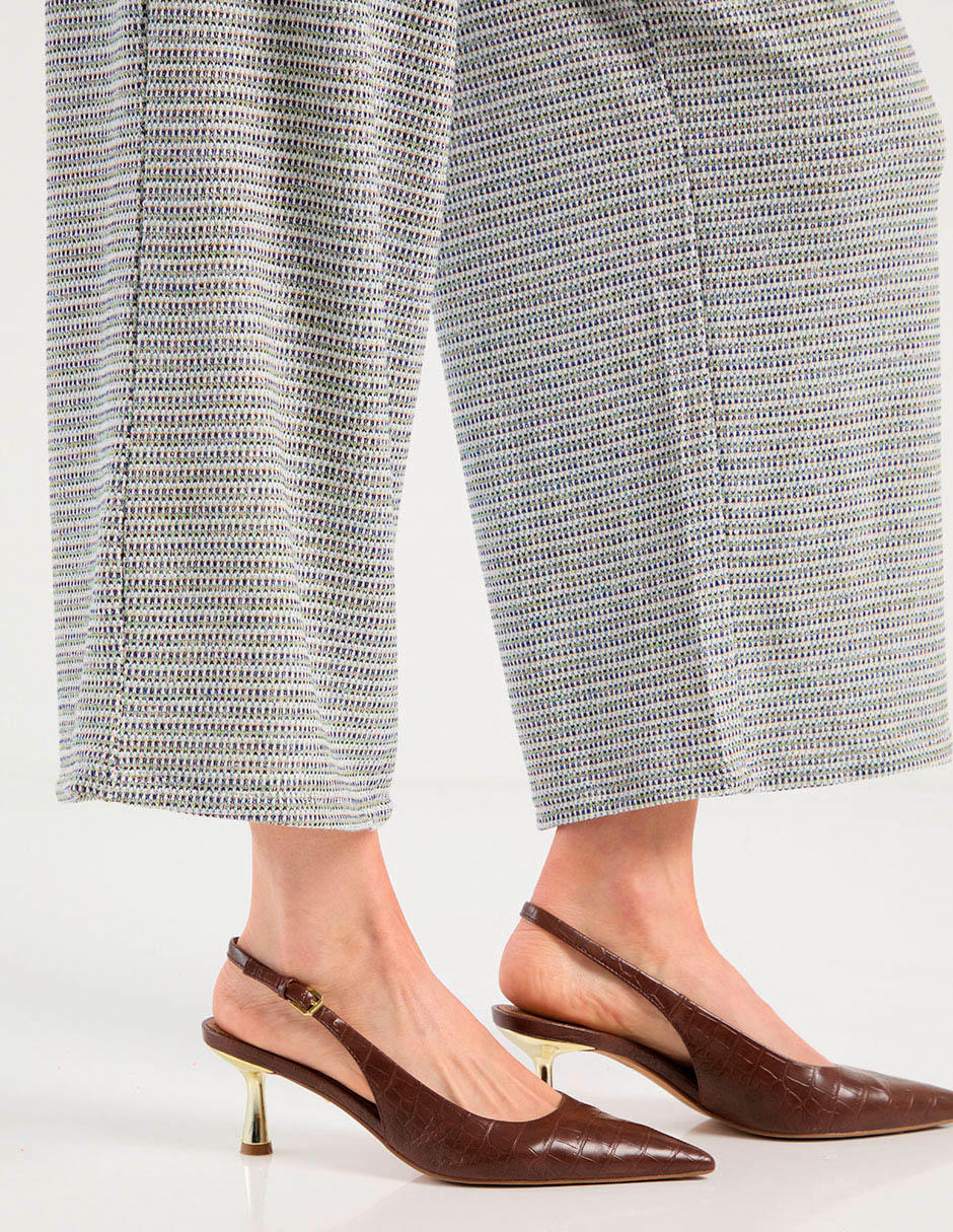 Pantalón coulotte amplio para mujer 10