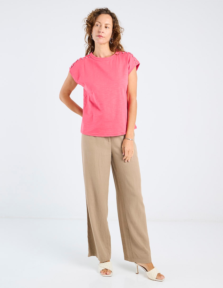 Blusa manga corta para mujer 3