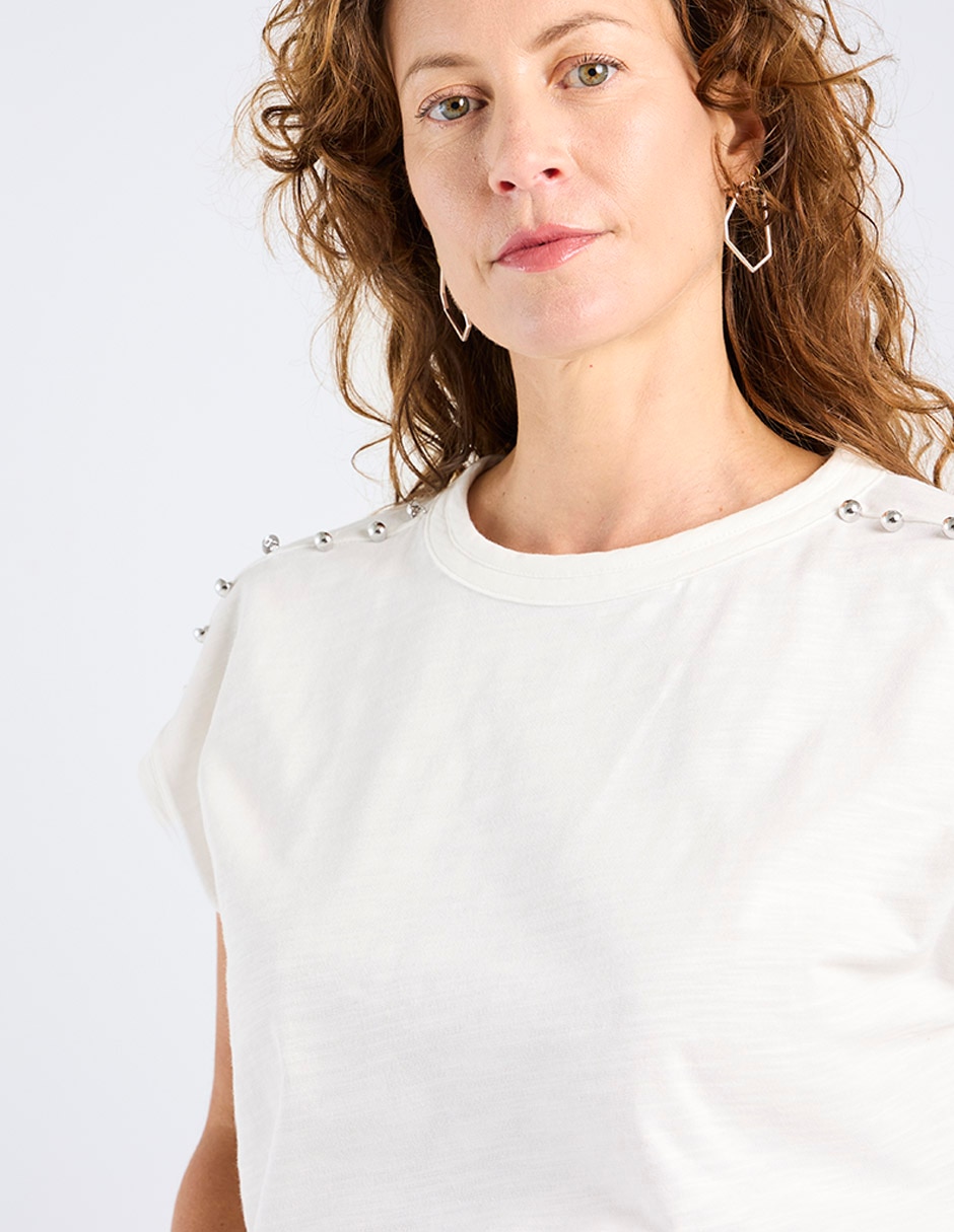 Blusa Damaia Atelier manga corta para mujer