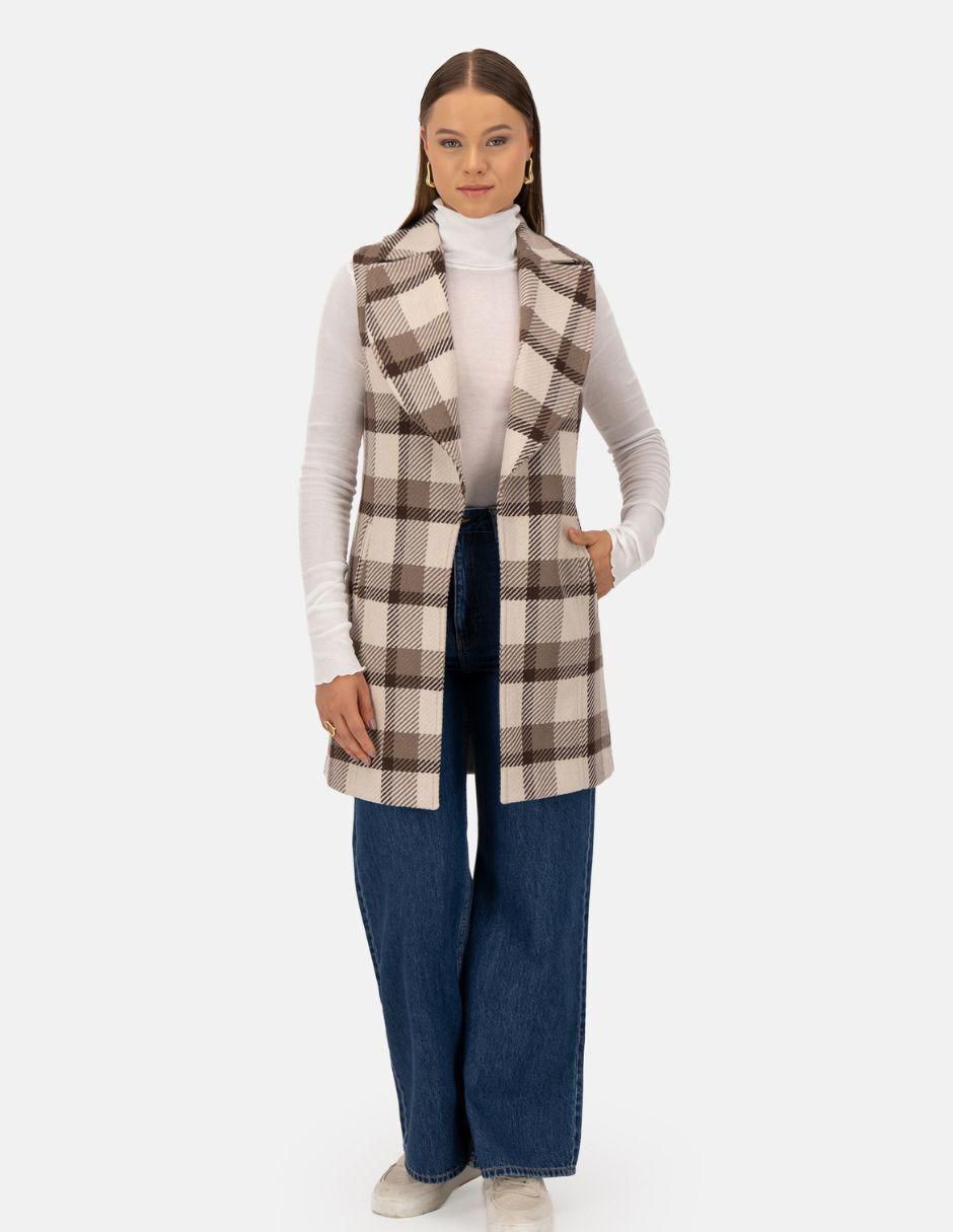 Chaleco impermeable de lana para mujer