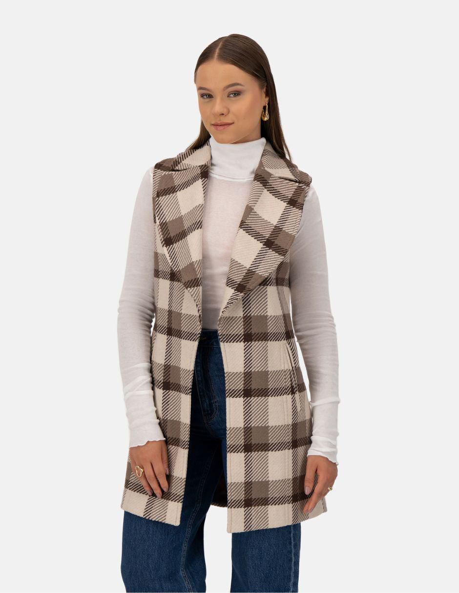Chaleco impermeable de lana para mujer