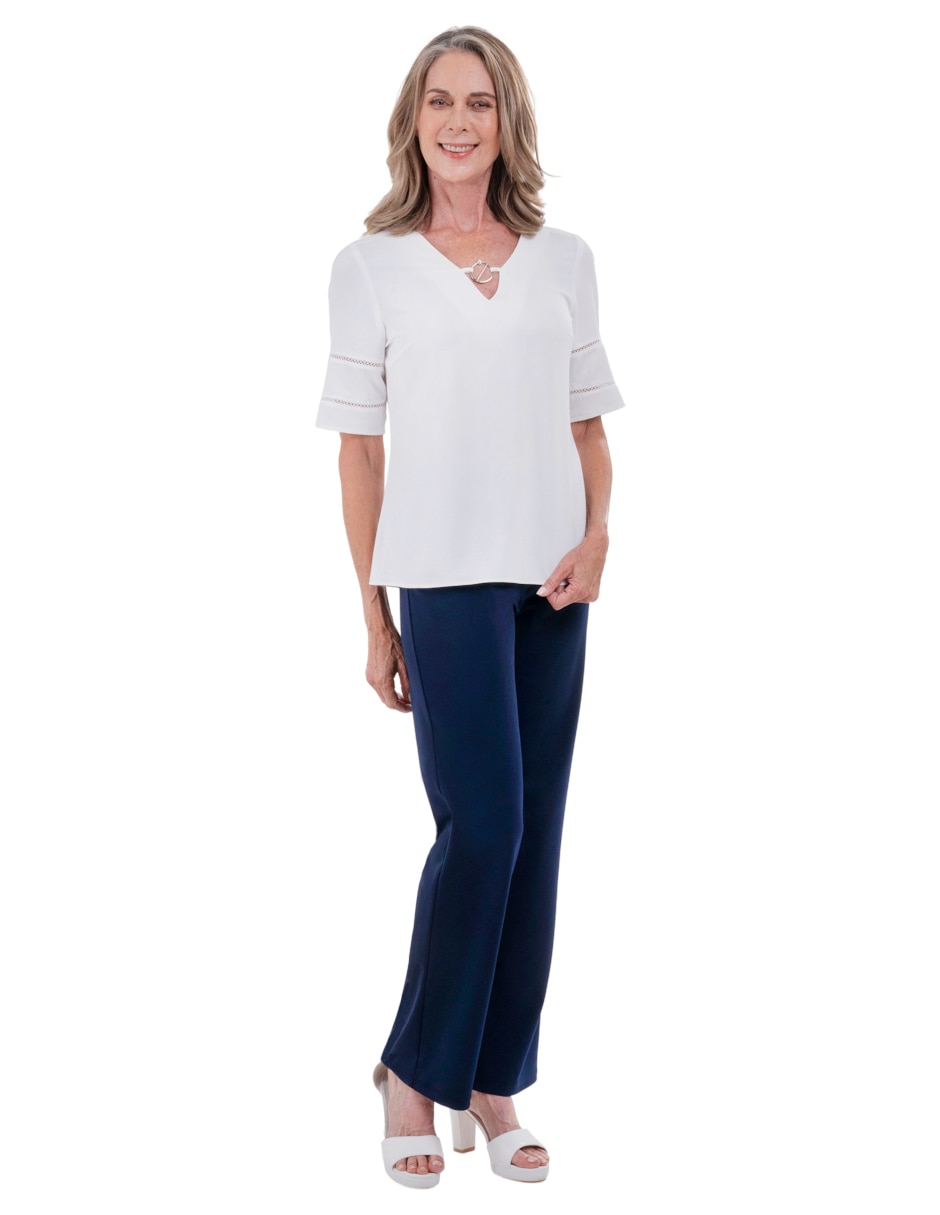 Blusa manga corta para mujer