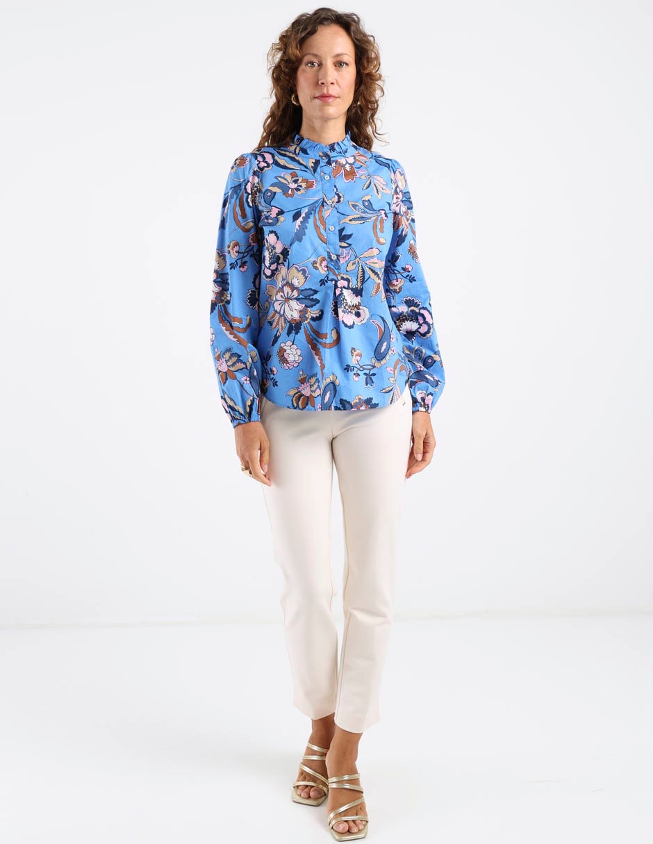 Blusa camisera manga larga para mujer 8